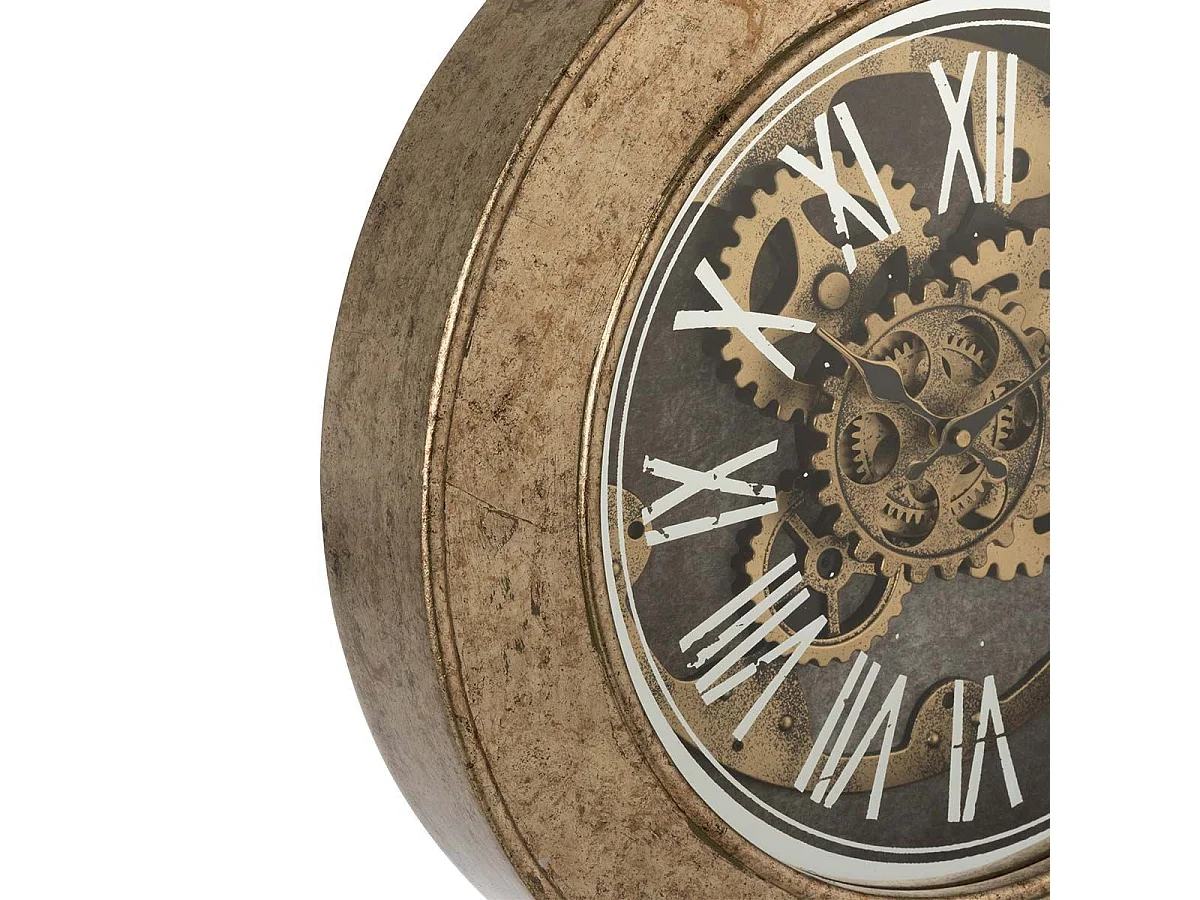 Horloge Murale "Mécanisme Antique" 50cm Naturel