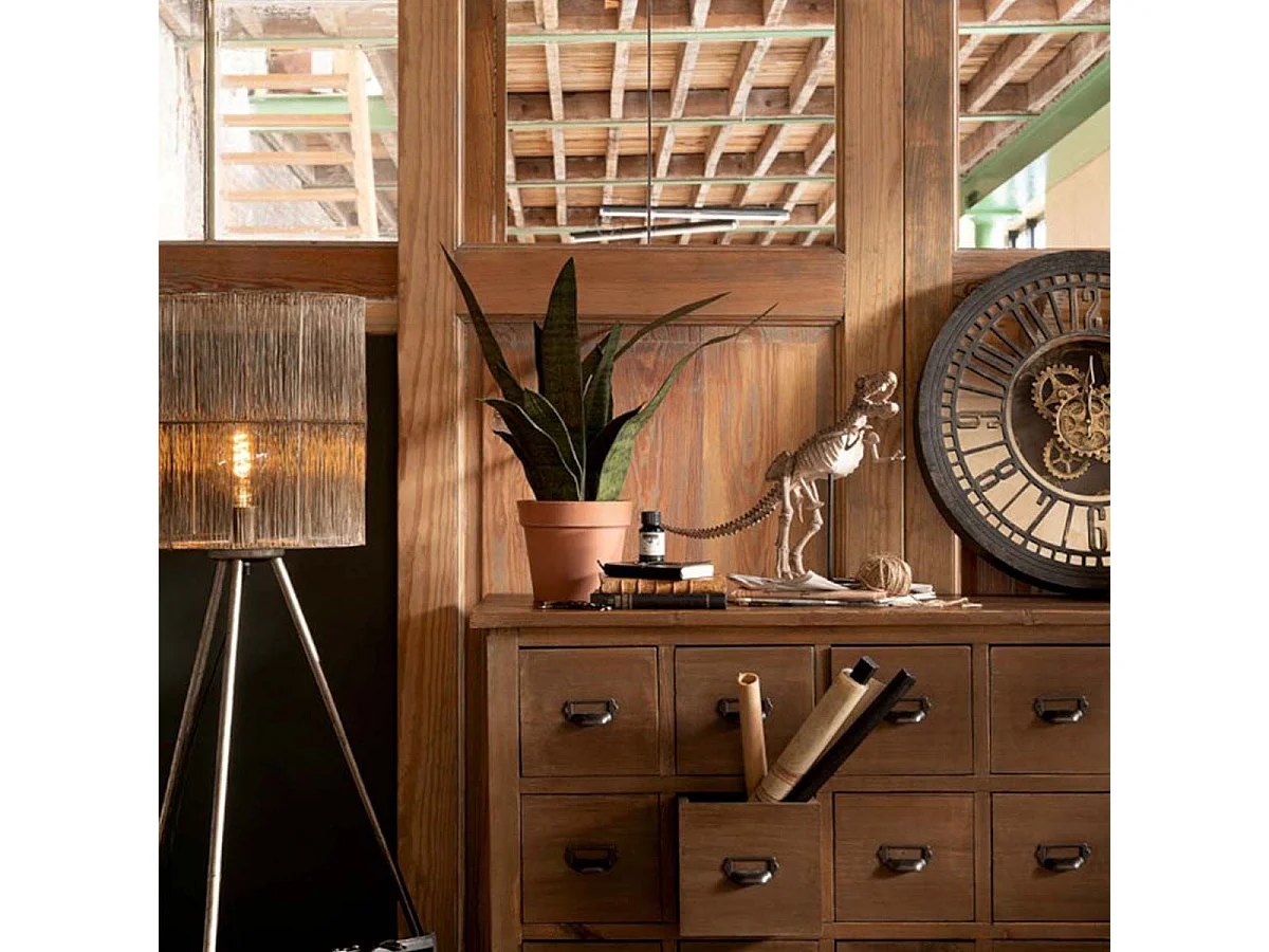 Horloge Murale "Mécanisme Miroir" 60cm Noir & Or