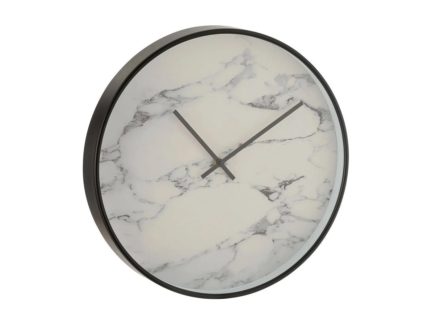 Horloge Murale Design "Marbre" 40cm Noir