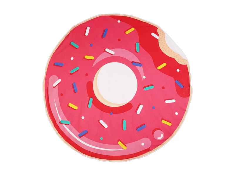 Serviette de Plage "Donuts" 150cm Rose