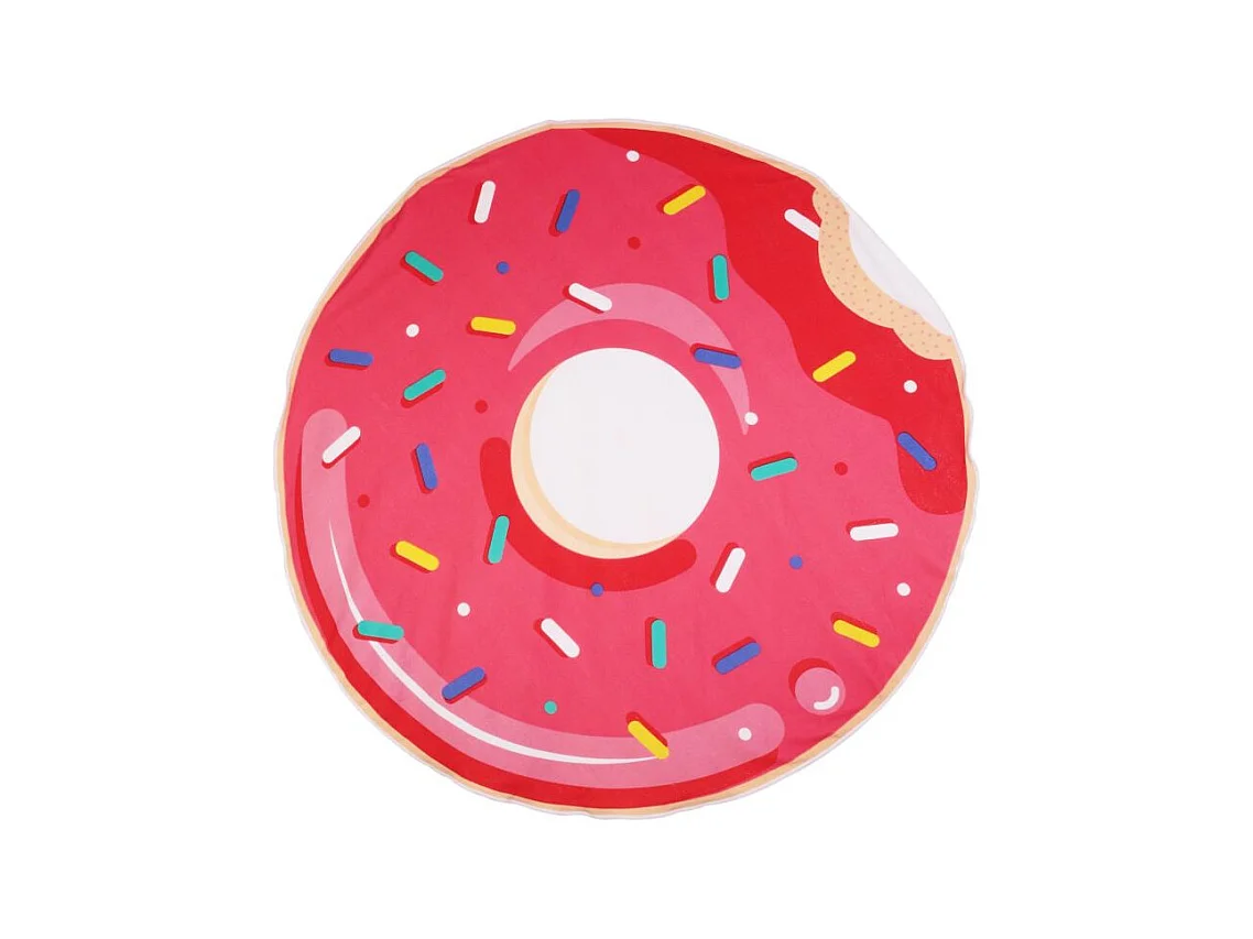 Serviette de Plage "Donuts" 150cm Rose