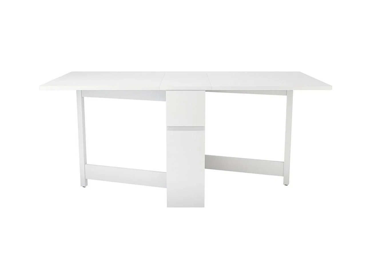 Table Console Pliante "Kungla" 170cm Bouleau Blanc