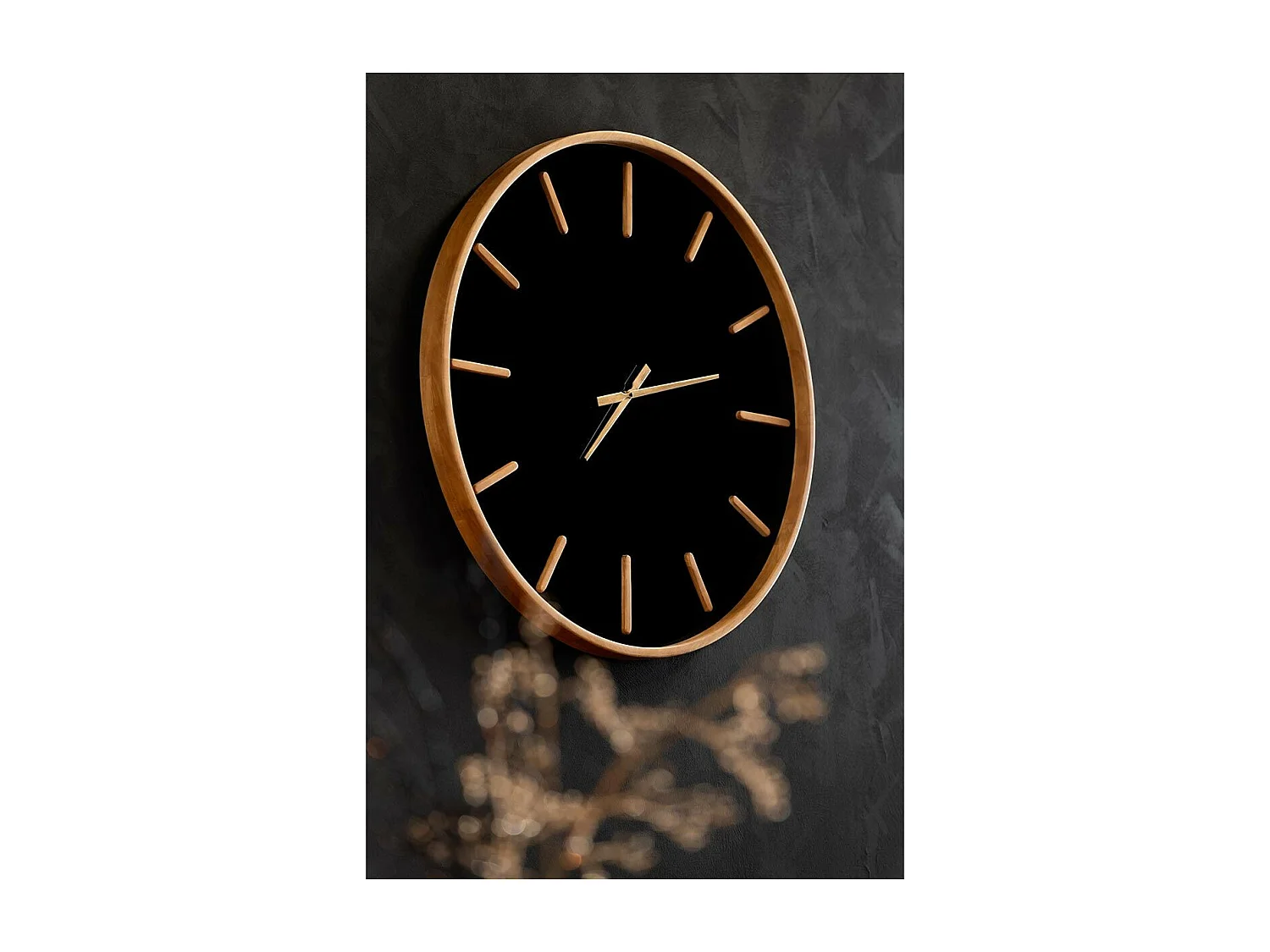 Horloge Murale Design "Creva" 40cm Marron & Noir