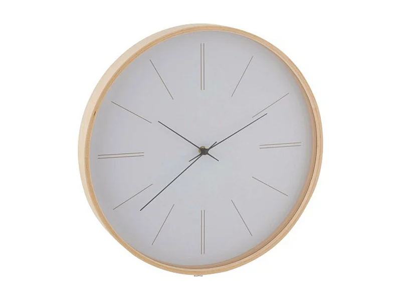 Horloge Murale en Bois "Chris" 40cm Naturel