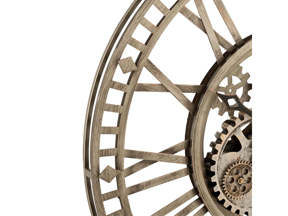 Horloge Murale Design "Chiffres Romains" 60cm Gris