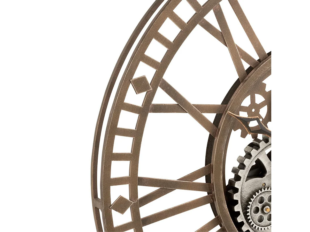 Horloge Murale Design "Chiffres Romains" 60cm Or