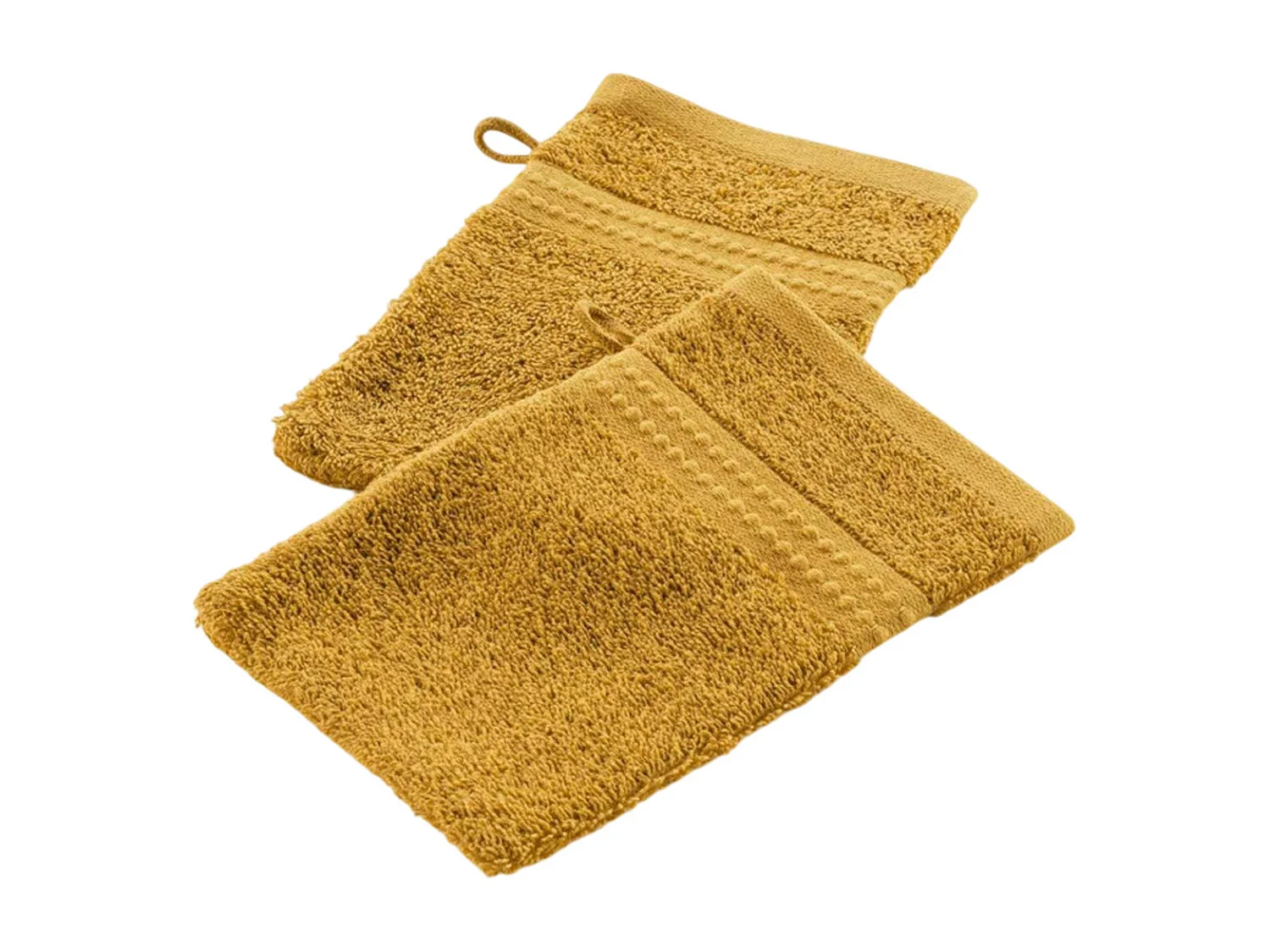 Lot de 2 Gants de Toilette "Excellence" 15x21cm Tournesol