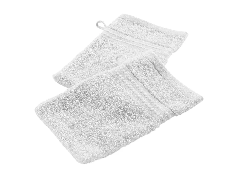 Lot de 2 Gants de Toilette "Excellence" 15x21cm Neige