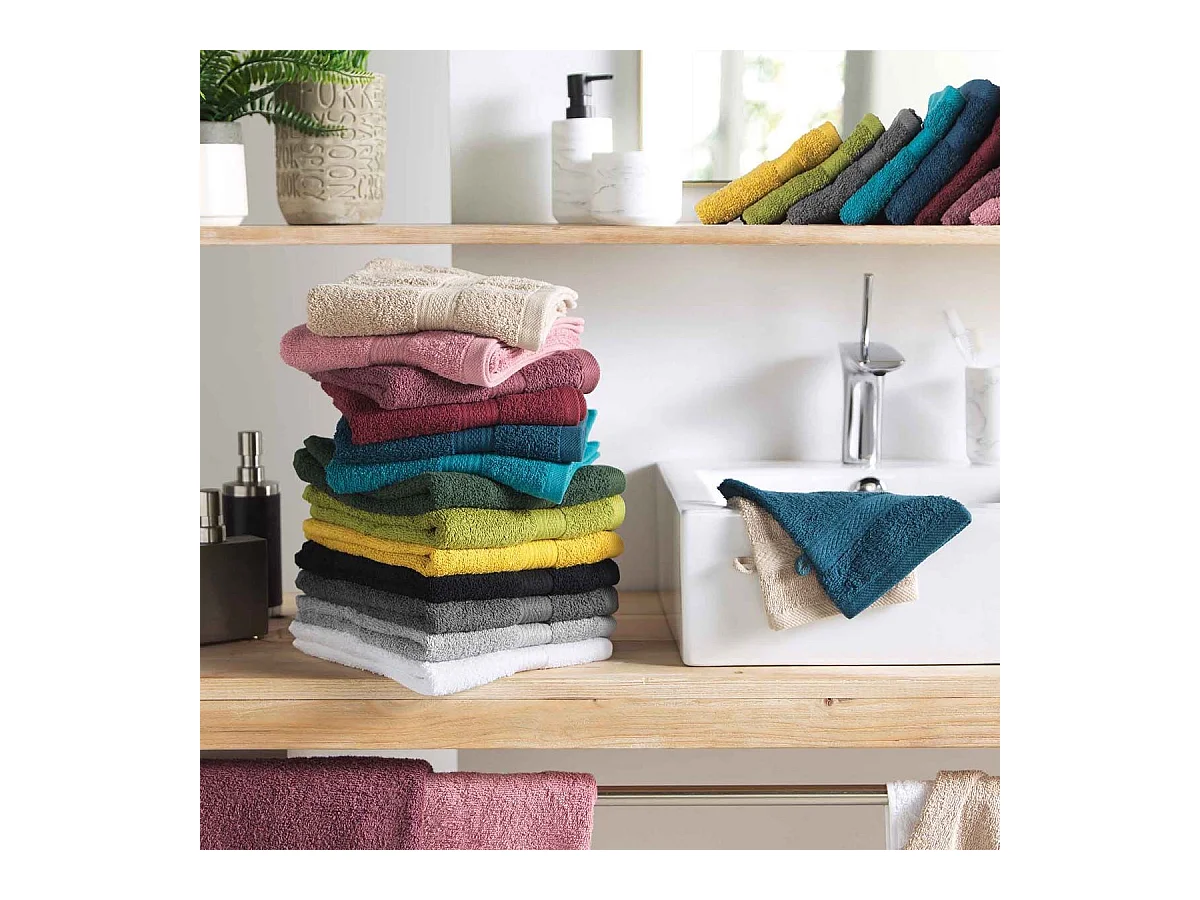 Lot de 2 Gants de Toilette "Colors" 15x21cm Bleu Nuit