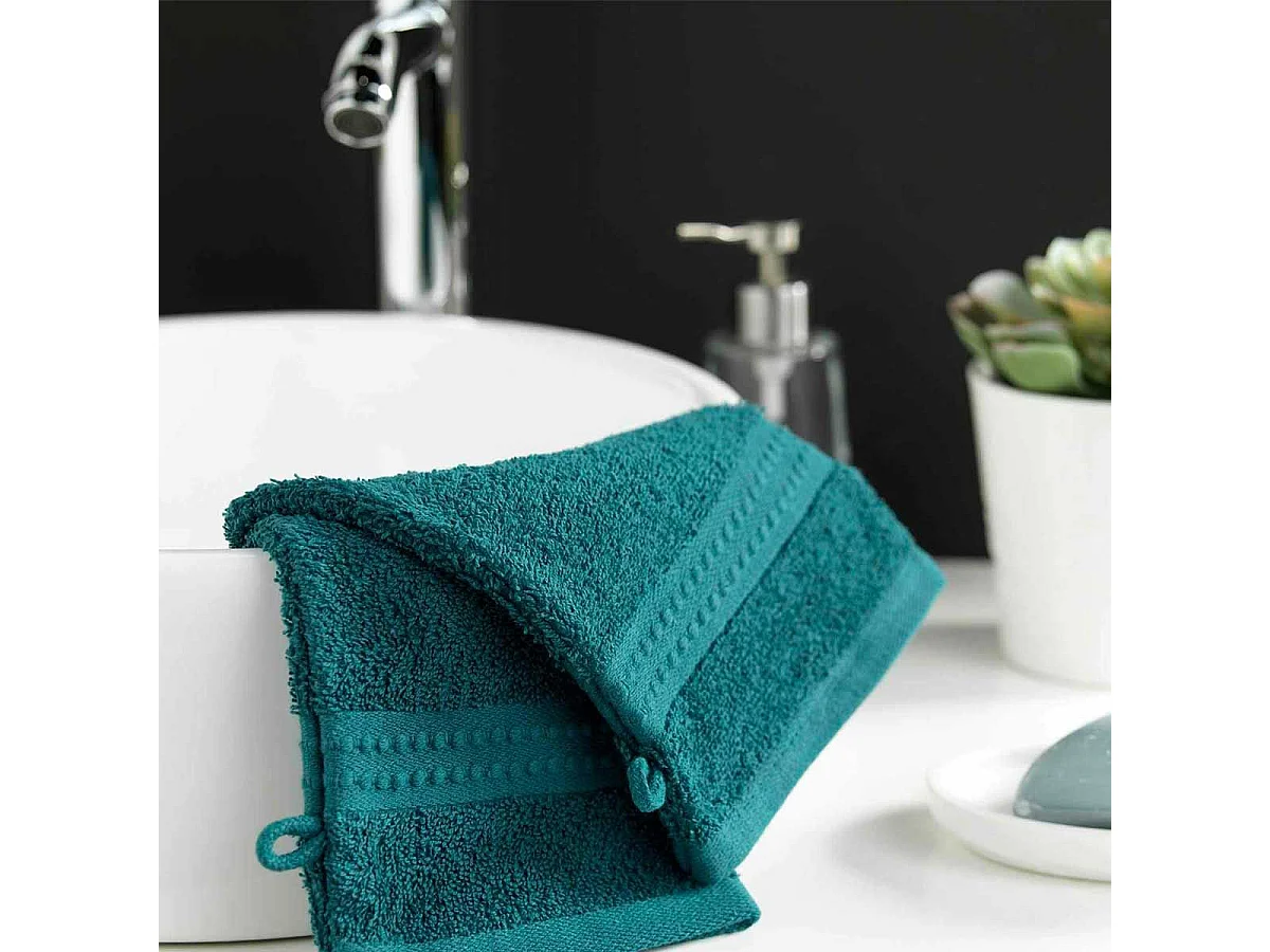 Lot de 2 Gants de Toilette "Excellence" 15x21cm Orage