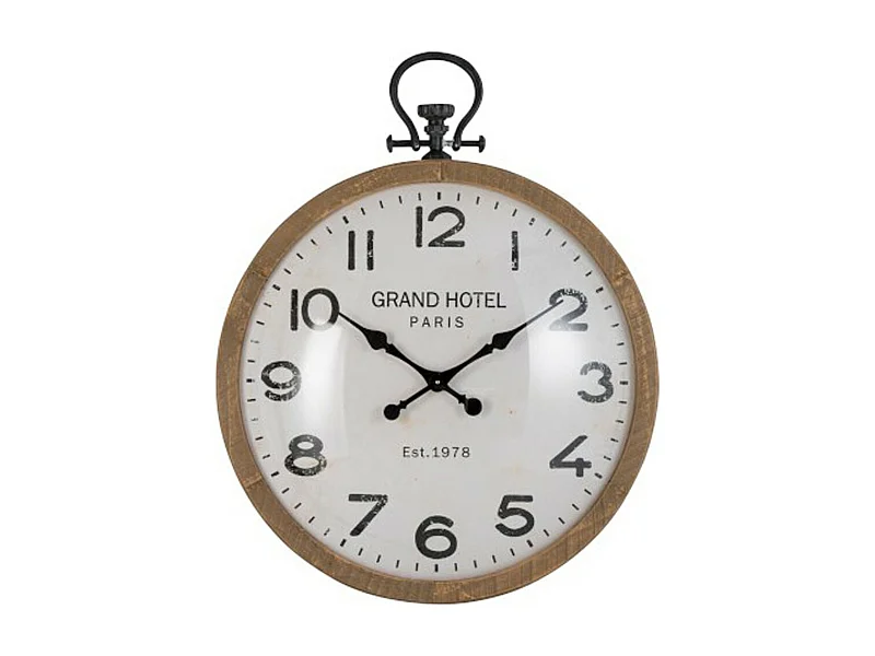 Horloge Murale Vintage "Hotel" 107cm Blanc