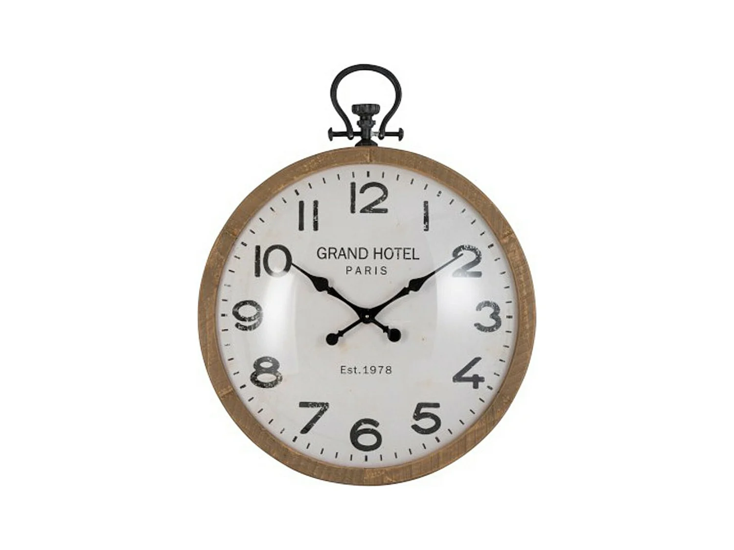 Horloge Murale Vintage "Hotel" 107cm Blanc