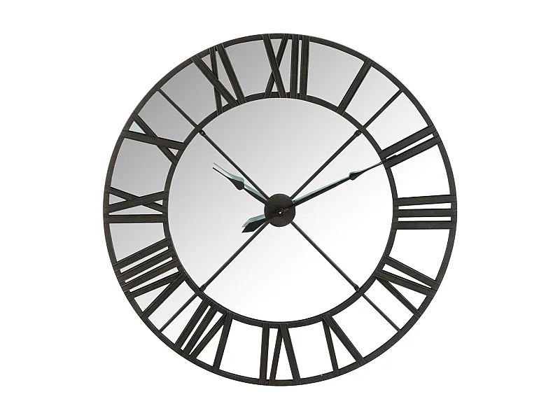 Horloge Murale Miroir "Minuit" 122cm Noir