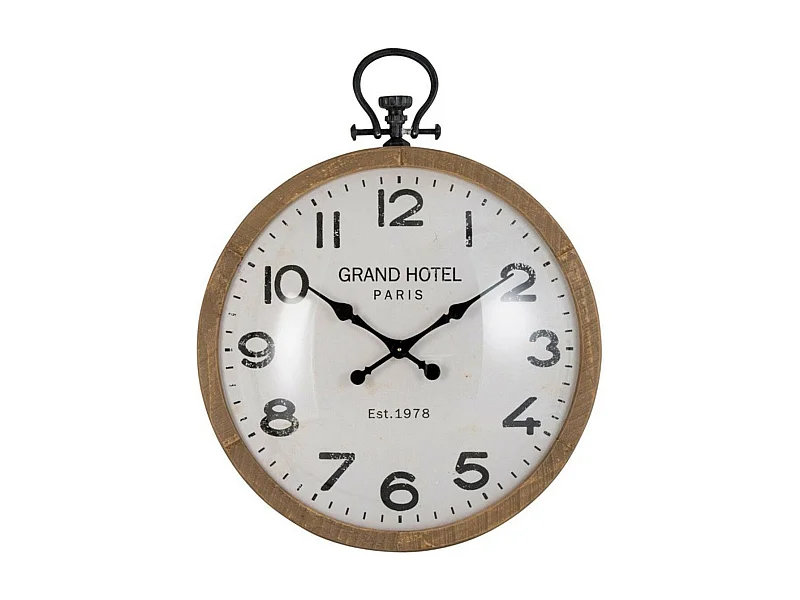 Horloge Murale Vintage "Hotel" 92cm Naturel