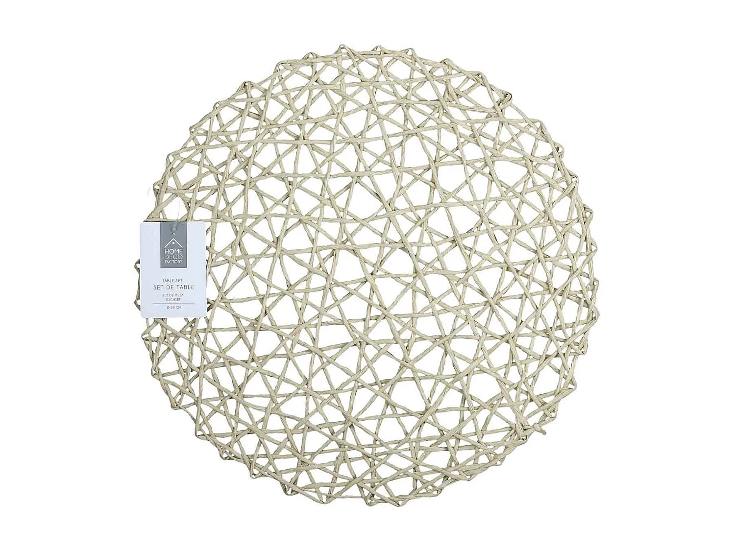 Set de Table Design "Ajouré" 38cm Beige