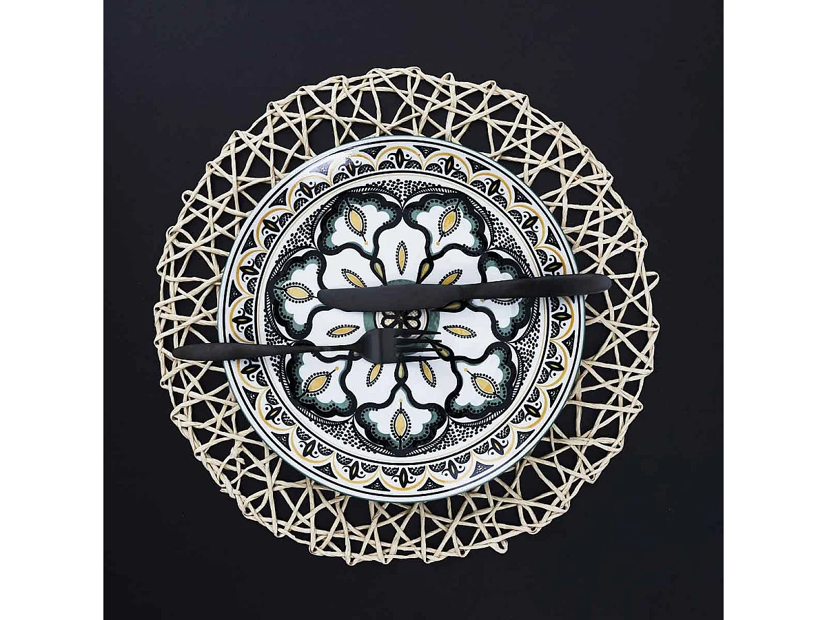 Set de Table Design "Ajouré" 38cm Beige