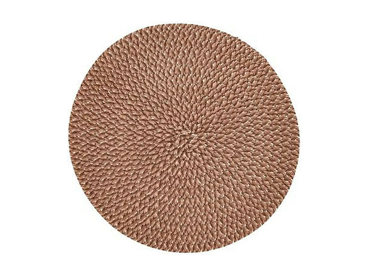 Set de Table Tressé Déco "Irisé" 38cm Chocolat