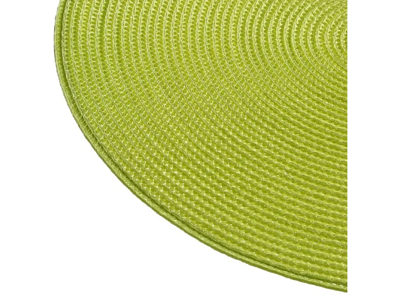 Set de Table Rond "Tressé" 38cm Vert