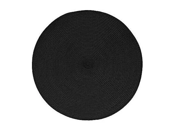 Set de Table Rond "Tressé" 38cm Noir