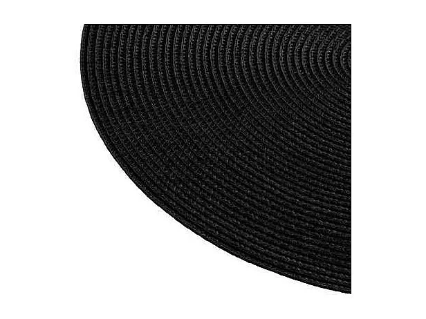 Set de Table Rond "Tressé" 38cm Noir