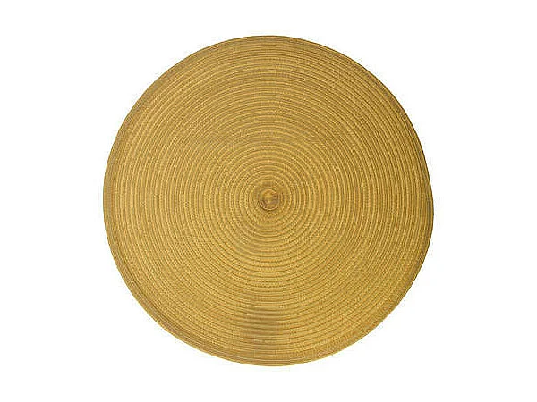 Set de Table Rond "Tressé" 38cm Moutarde