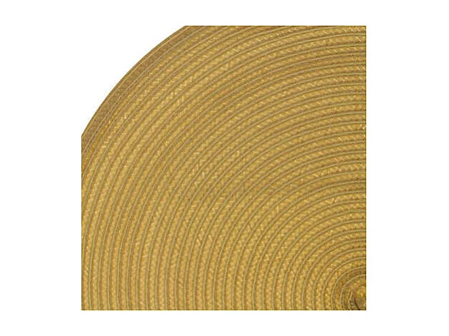 Set de Table Rond "Tressé" 38cm Moutarde
