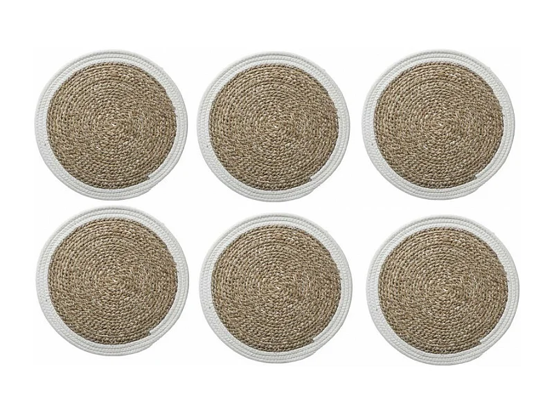 Set de Table Déco "Happy Pop" 38cm Blanc