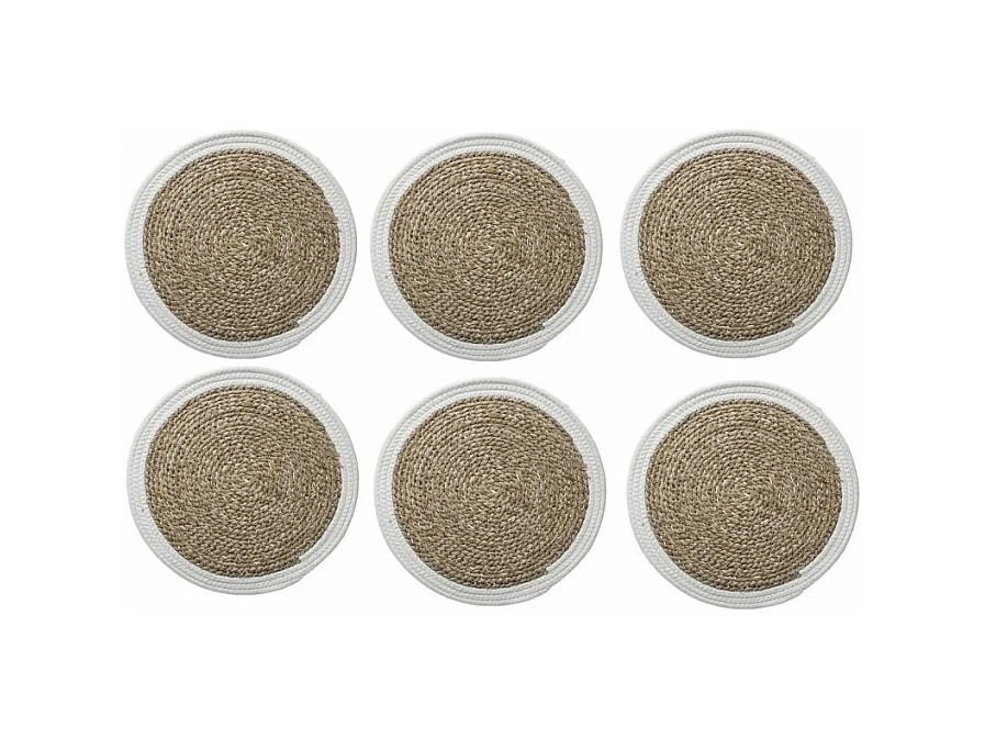 Set de Table Déco "Happy Pop" 38cm Blanc