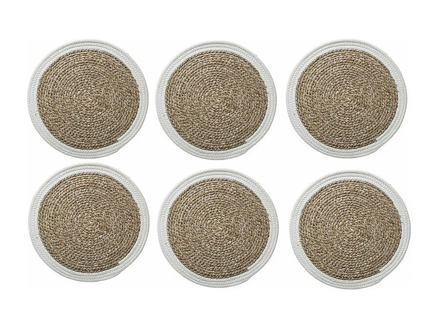 Set de Table Déco "Happy Pop" 38cm Blanc