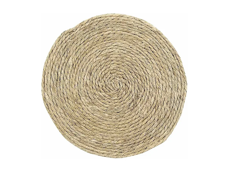 Set de Table Rond "Paille de Jonc" 38cm Naturel