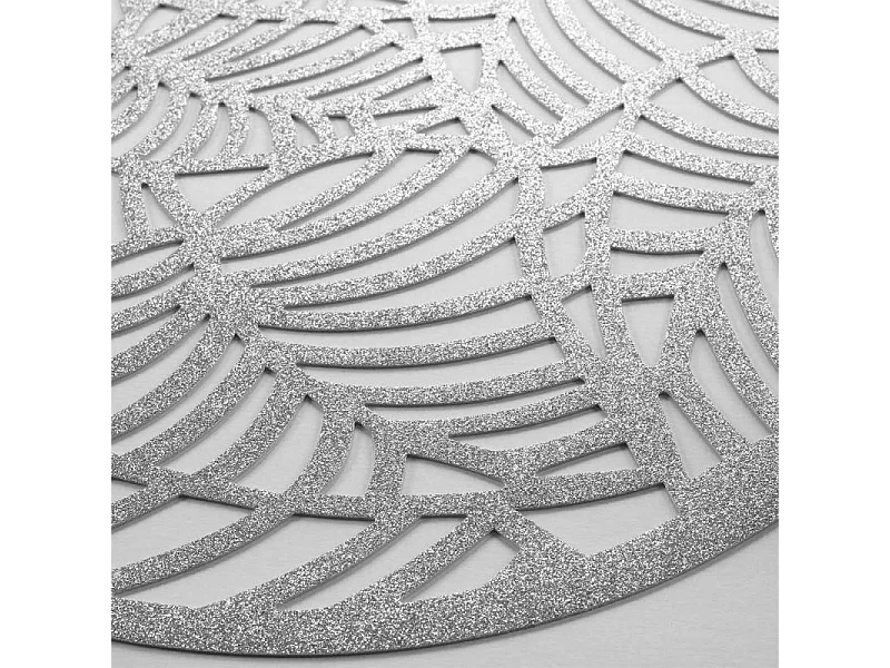 Set de Table Ajouré Paillettes "Elinor" 38cm Argent