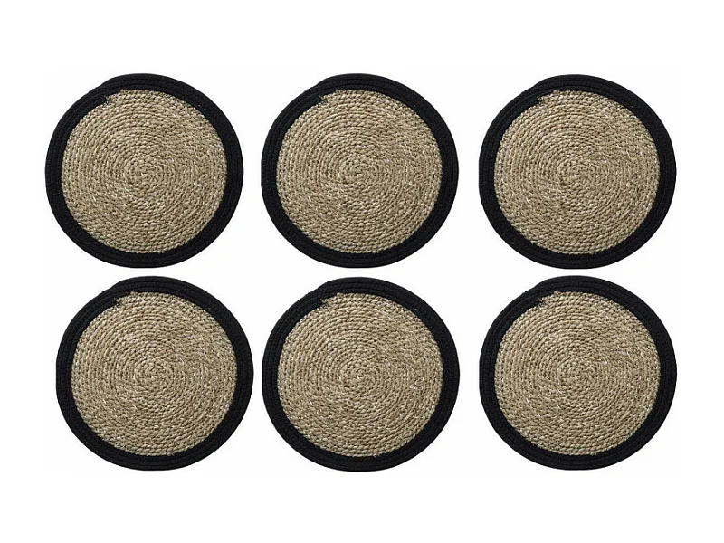 Set de Table Déco "Happy Pop" 38cm Noir