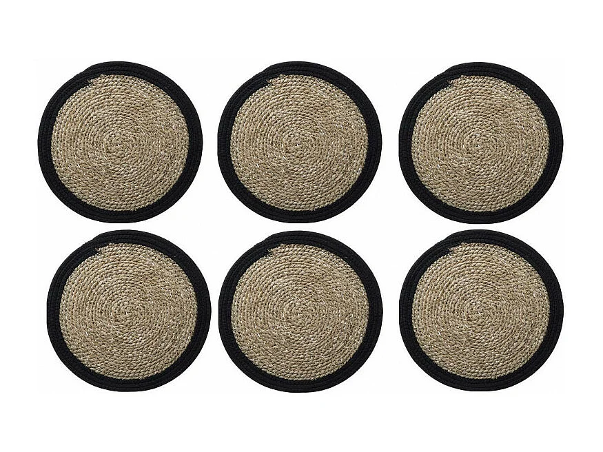 Set de Table Déco "Happy Pop" 38cm Noir