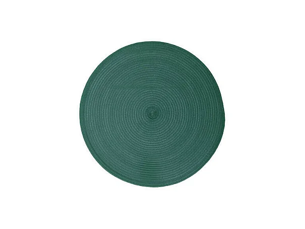 Set de Table Rond "Tressé" 38cm Vert Émeraude