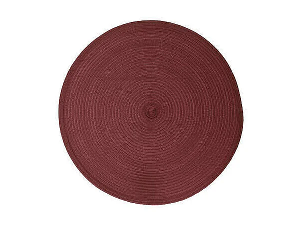 Set de Table Rond "Tressé" 38cm Bordeaux