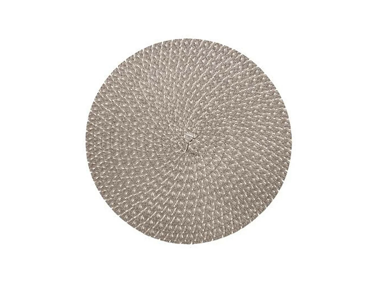 Set de Table Tressé Déco "Irisé" 38cm Gris