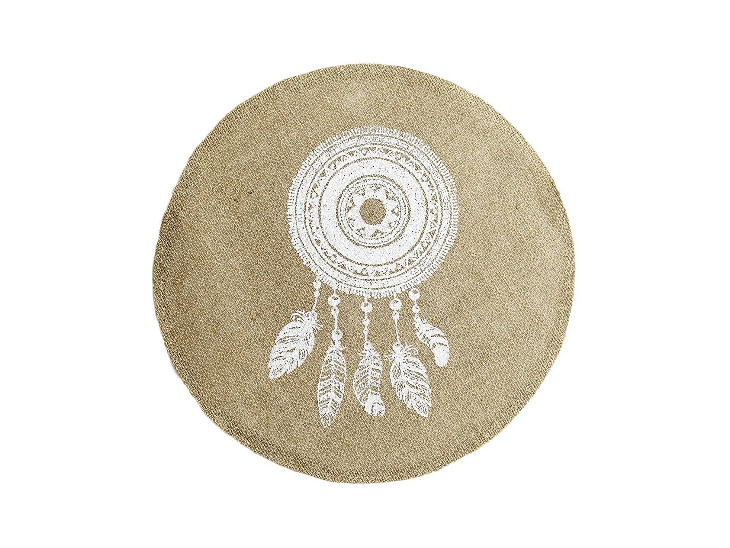 Set de Table Jute Rond "Indila" 38cm Naturel