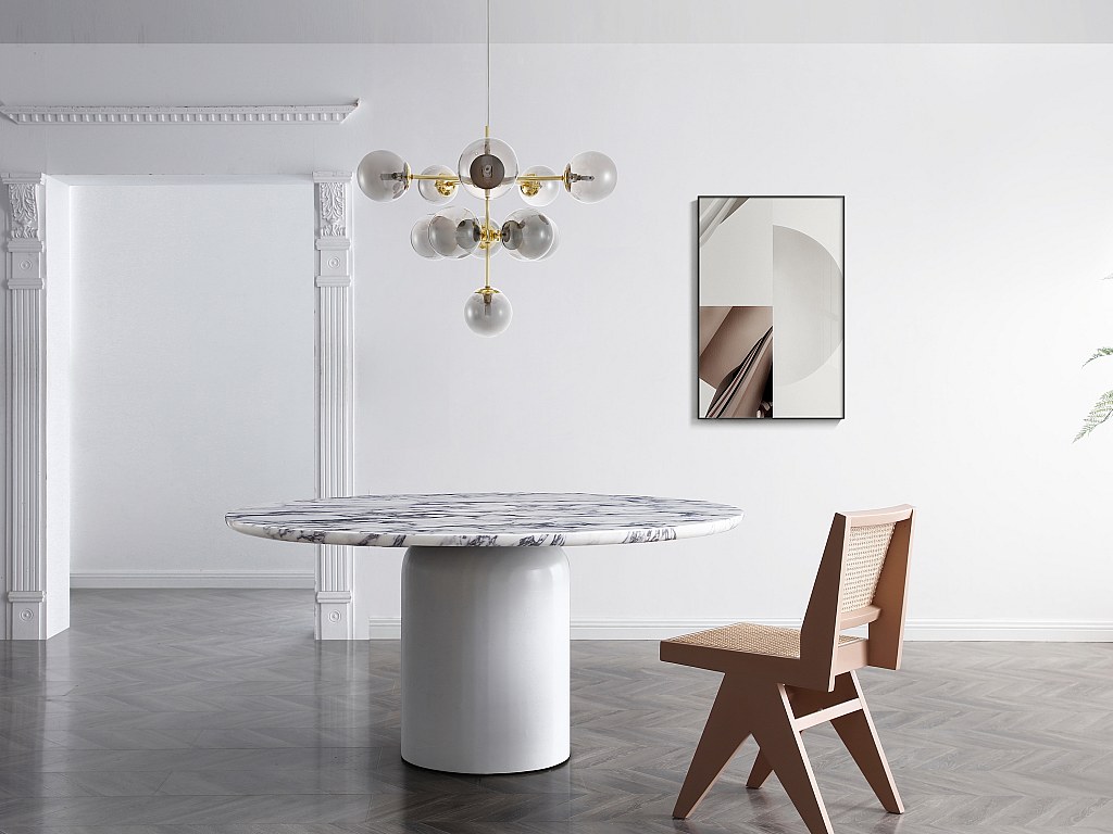 Hängeleuchte - Metall & Rauchglas glänzend - 11 Kugeln - 61 x 144 cm - Goldfarben - SOFIA