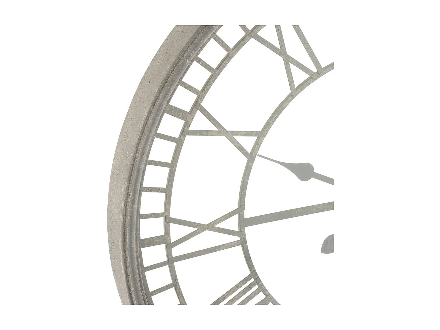 Horloge Murale Design "Métal & Verre" 67cm Gris