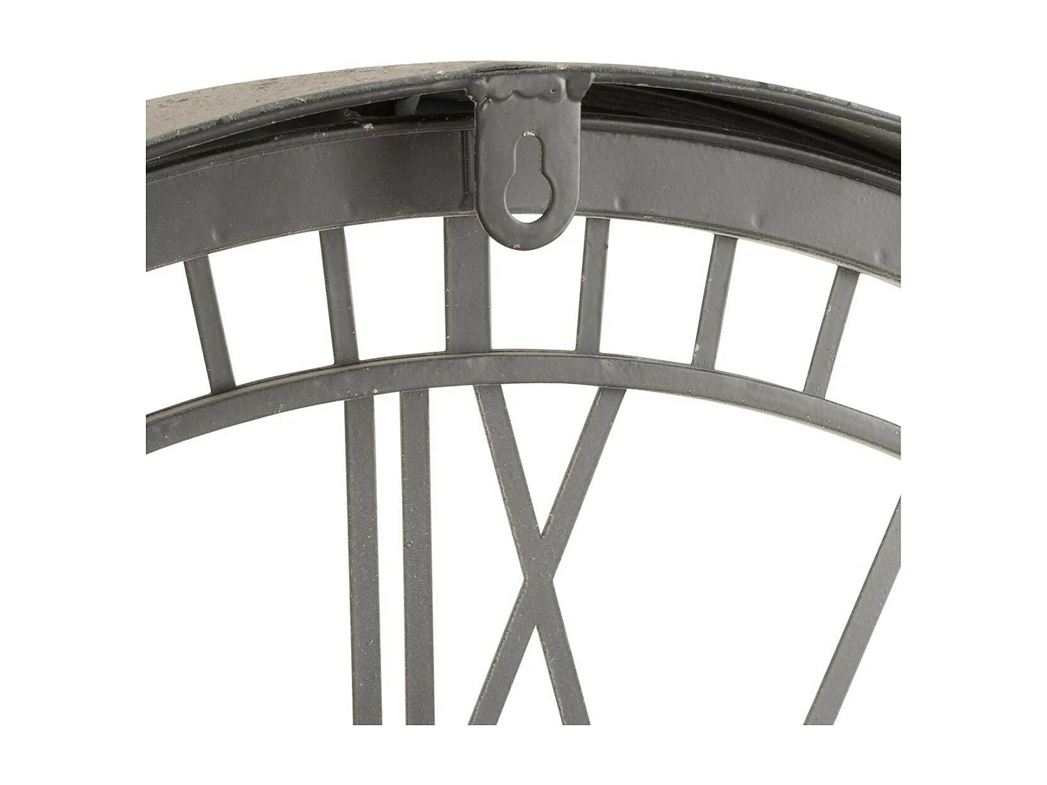 Horloge Murale Design "Métal & Verre" 67cm Gris