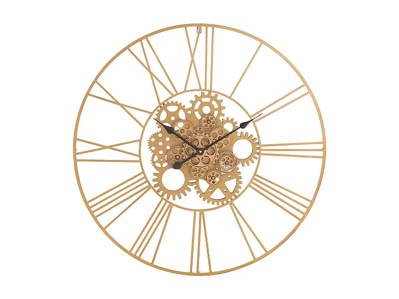 Horloge Murale Design "Pietro" 80cm Or