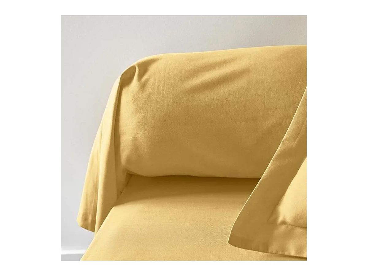 Taie de traversin - 45 x 185 cm uni - Ocre