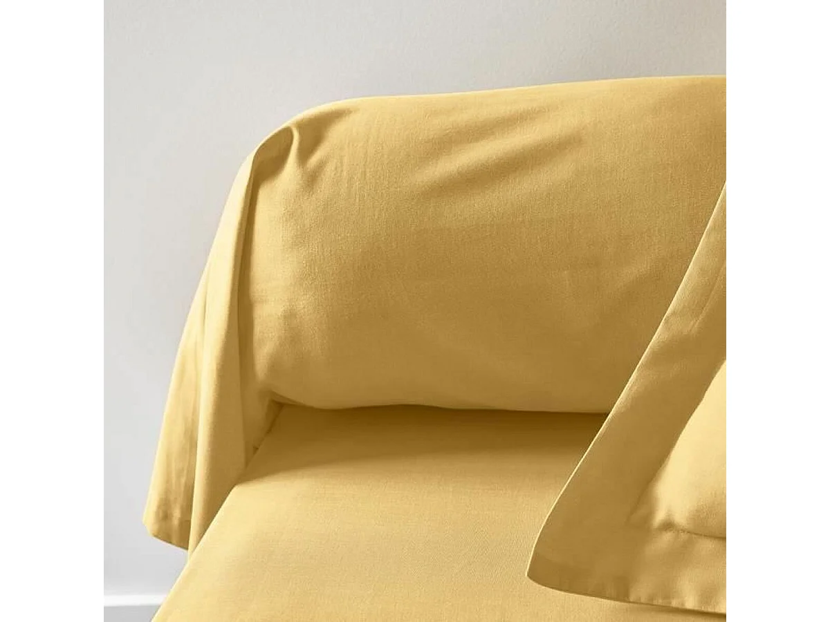 Taie de traversin - 45 x 185 cm uni - Ocre