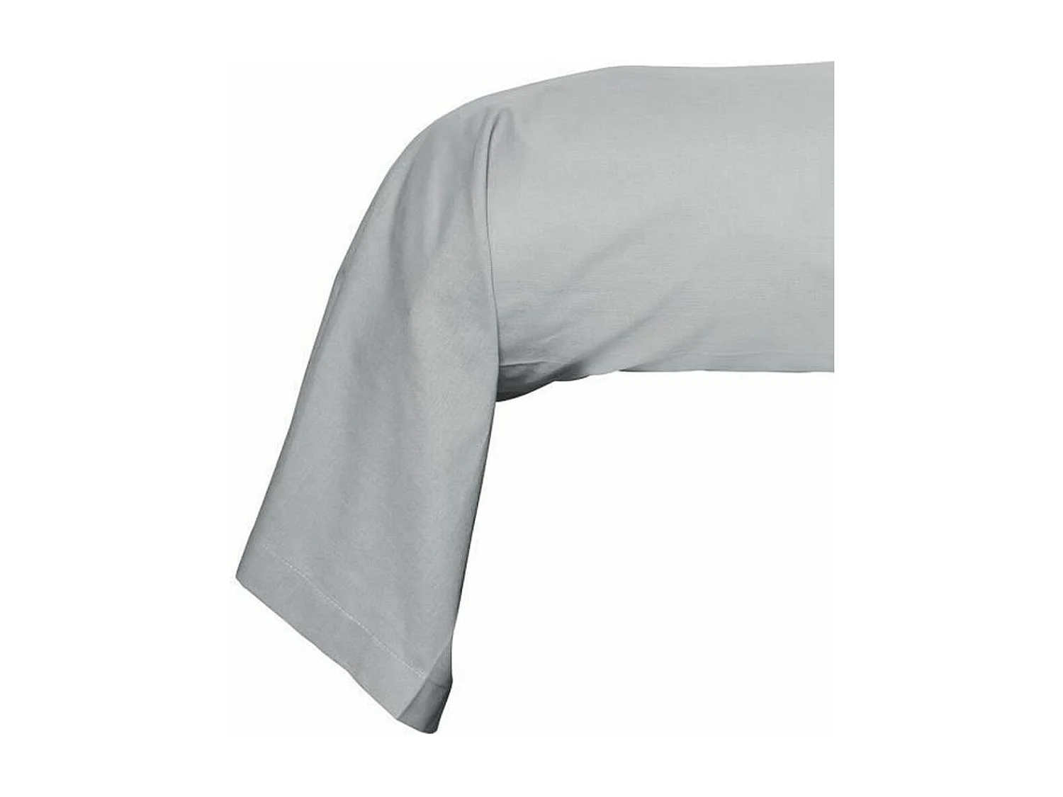 Taie de traversin  Essential - 45 x 185 cm - 100% Coton uni - Acier