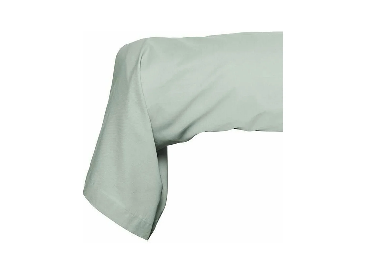Taie de traversin en coton "Essential" - Vert céladon - 45 x 185 cm