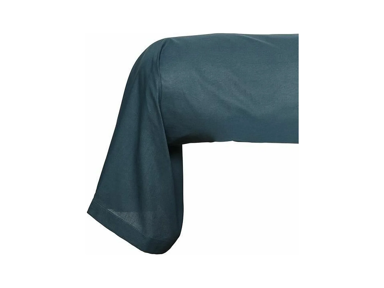 Taie d'oreiller traversin "Essential" - Bleu paon - l 45 x L 185 cm