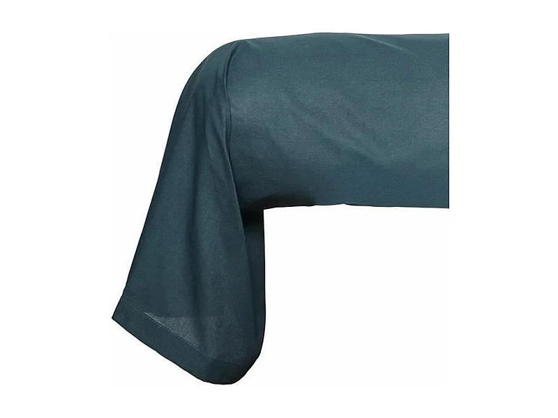 Taie de traversin  Essential - 45 x 185 cm - 100% Coton uni - Paon