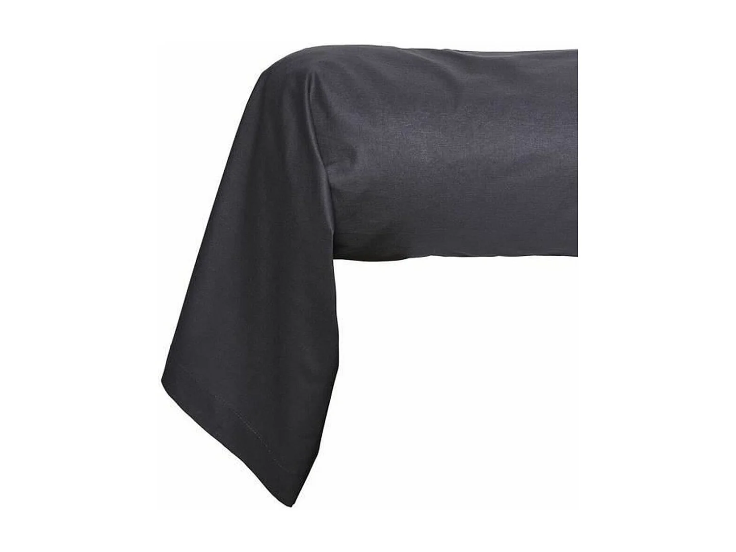 Taie de traversin - 45 x 185 cm uni - Fusain