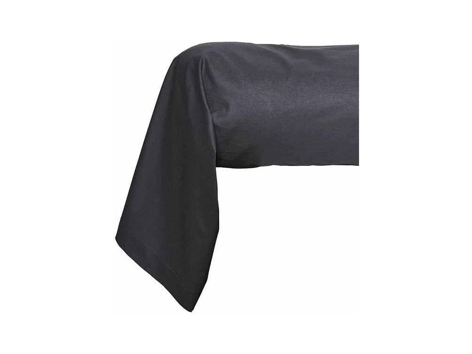 Taie de traversin - 45 x 185 cm uni - Fusain