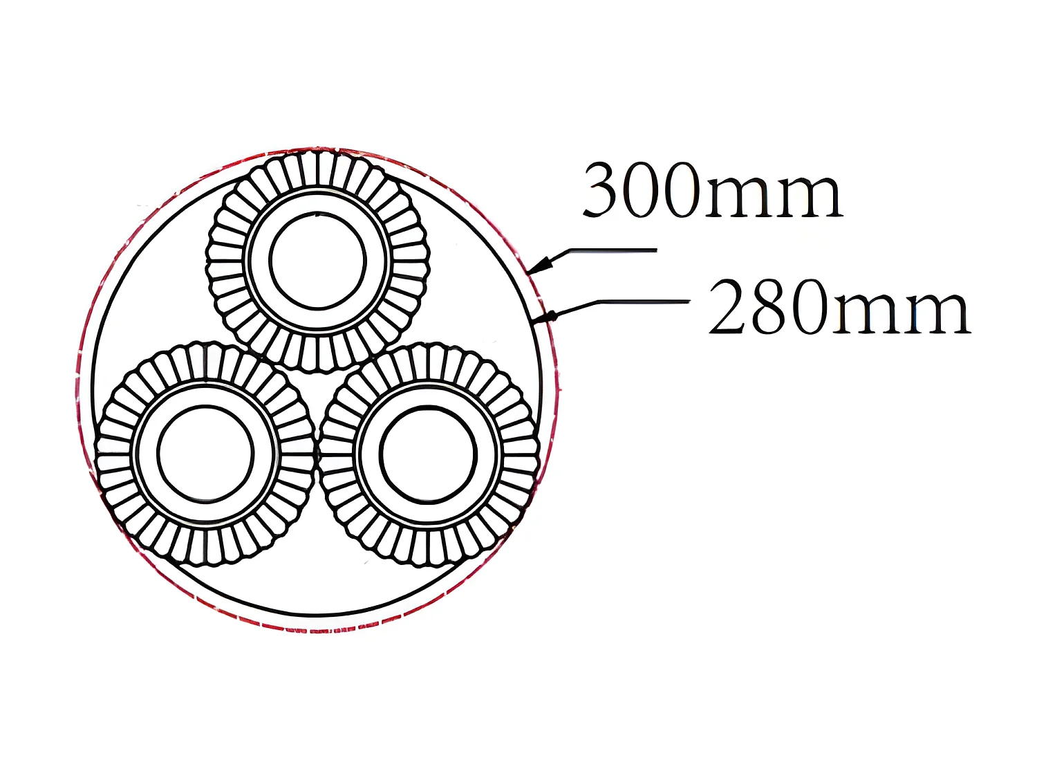 Vintage-hanglamp van metaal en glas - 3 bollen - L30 x H161 cm - Goudkleurig - LOUXOR